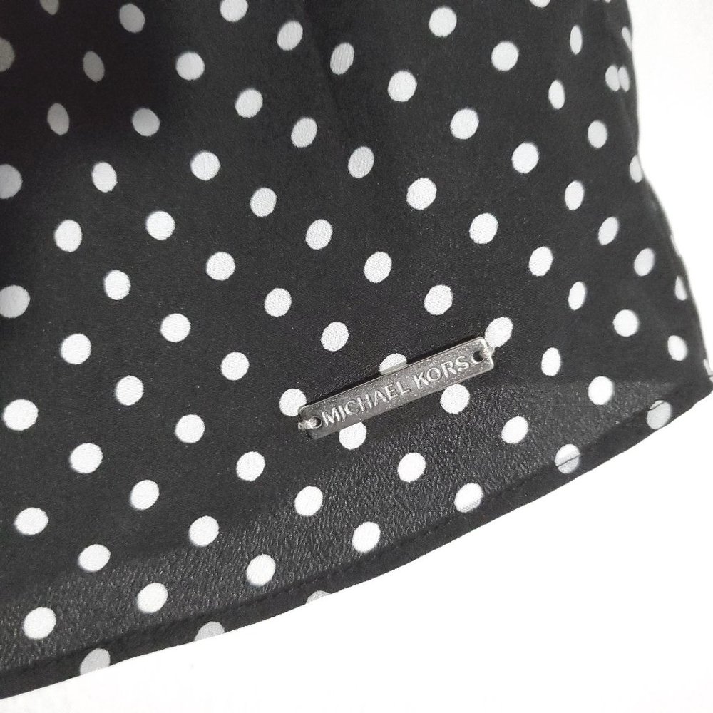 Michael Kors Pleaded Polka Dot Top M - Picture 7 of 8